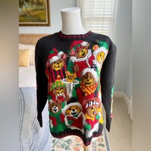 Vintage Teddy Bear Christmas Sweater